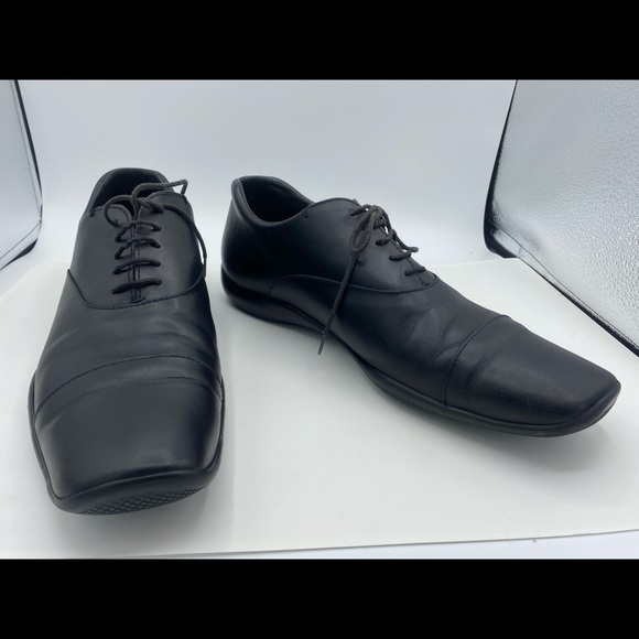 Mens Black Leather Prada Shoes 11-1/2 - Picture 3 of 16